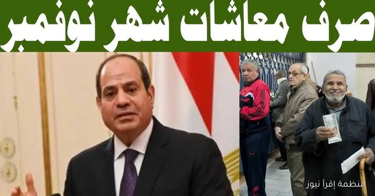 “بشرى سارة” موعد صرف معاشات شهر نوفمبر 2025 حسب تصريحات الهيئة القومية للتأمين الاجتماعي