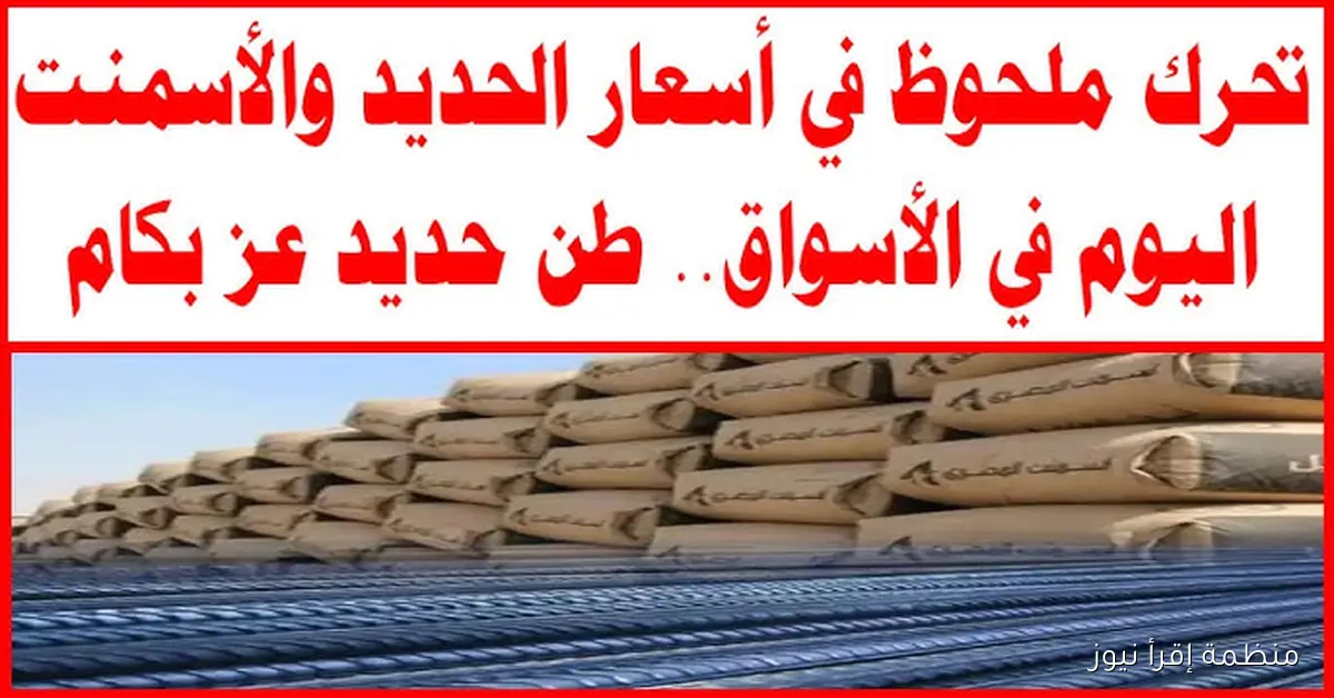 “السوق ولع” سعر طن الحديد والأسمنت اليوم السبت 18-10-2025 في سوق مواد البناء